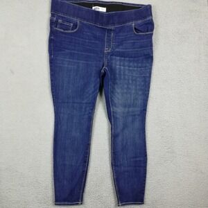 Old Navy Womens Jeans Rockstar Super Skinny High Rise Blue Denim Plus Long 24